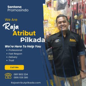 raja atriubut pilkada pusat baju partai, atribut seragam kantor