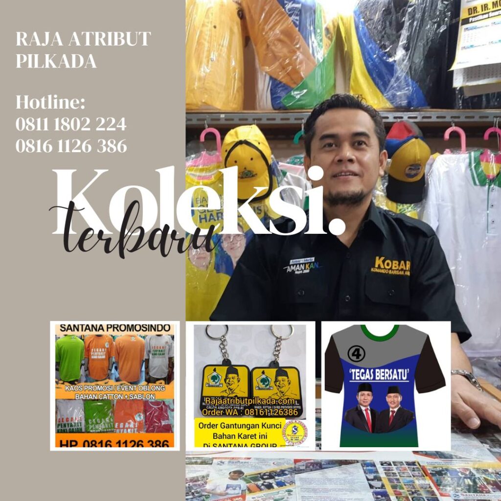 Kaos Caleg 2024 Ini bisa Anda Pesan di Raja Atribut Pilkada Santana Promosindo