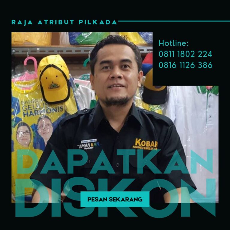 Alamat Raja Atribut Pilkada Pusat Grosir Senen Jaya Lt. Dasar No. 10-11-12 Jakarta Pusat